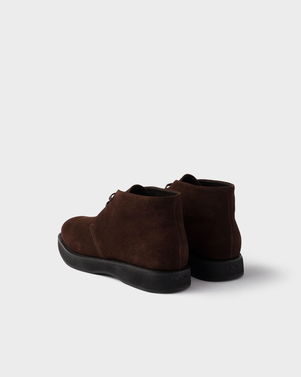 Prada Brown Suede Chukka Boots for men