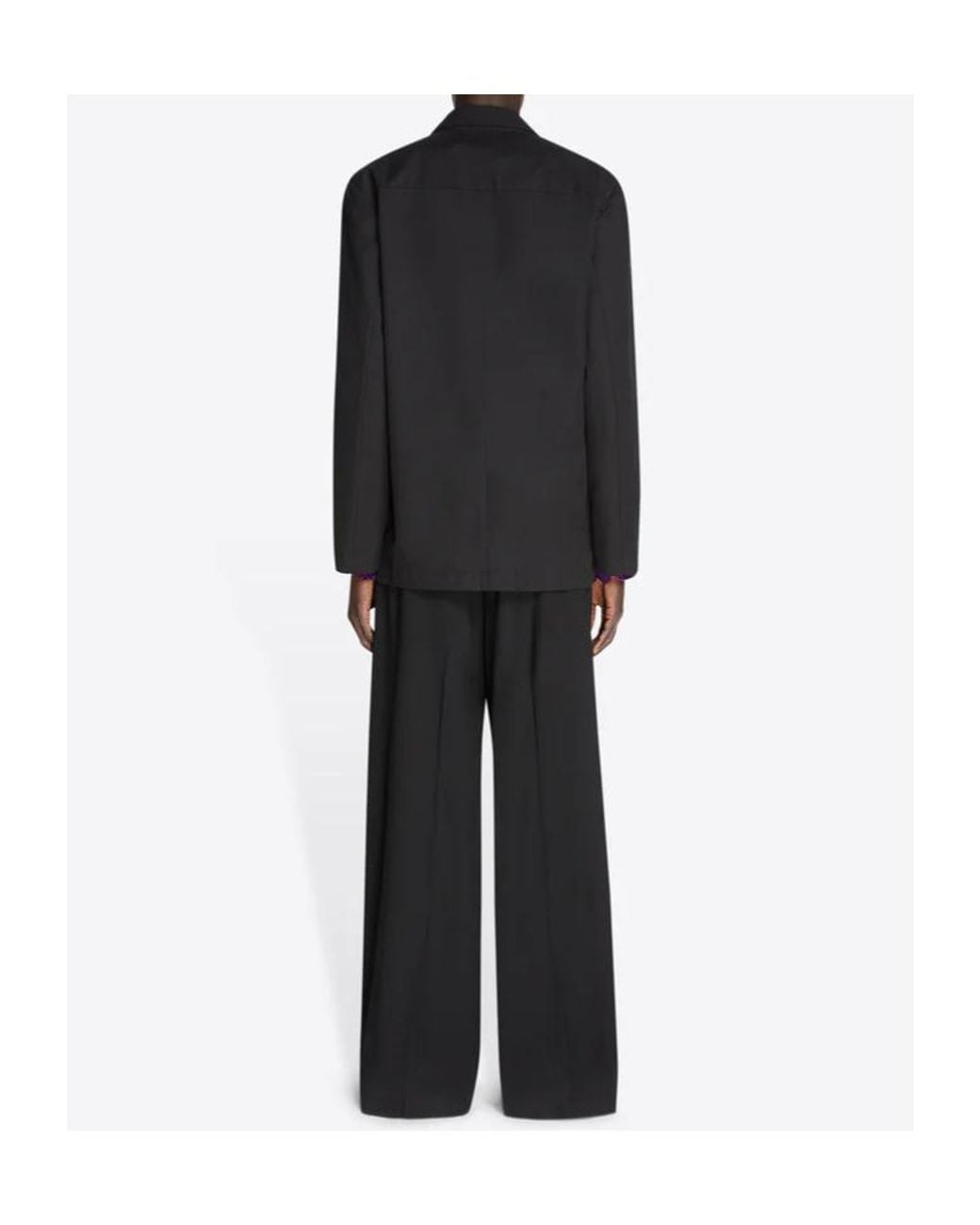 Dries Van Noten Black Double-Breasted Suit Jacket for men