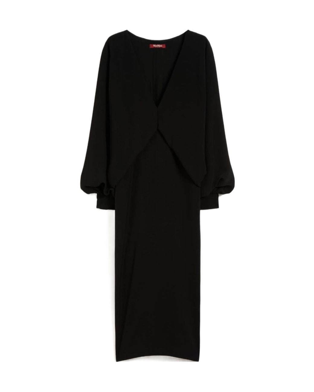 Max Mara Black Lightweight Cady Dress