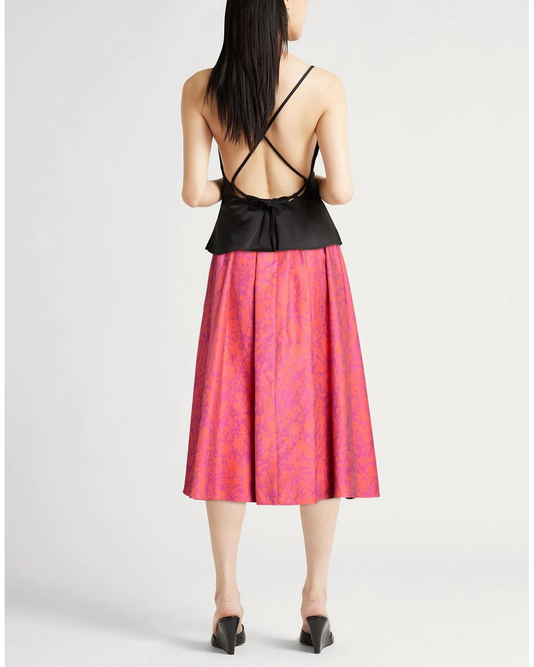 Max Mara Pink Minimalist Circle Skirt