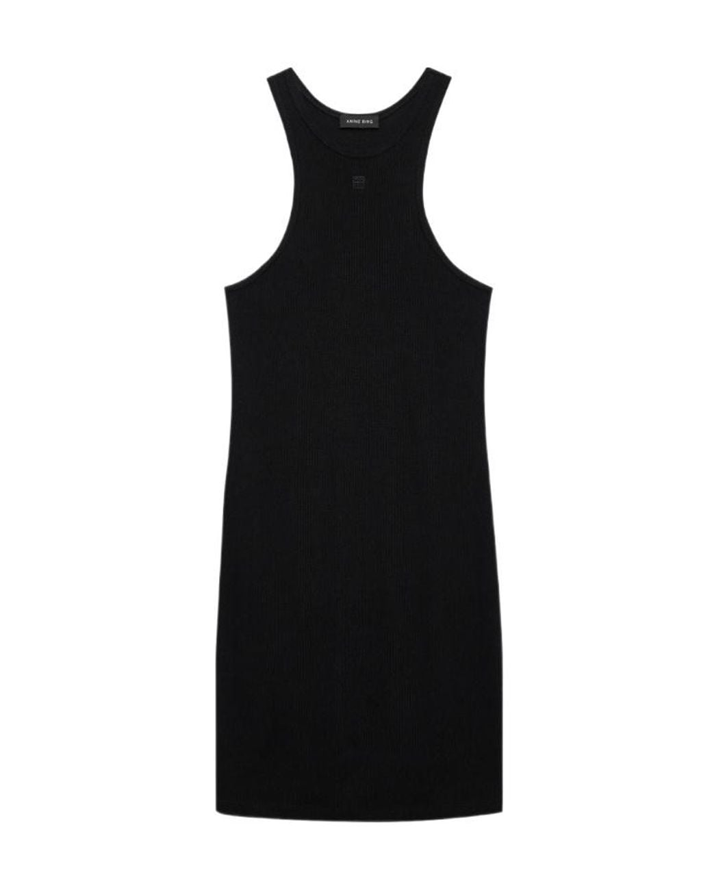 Anine Bing Black Oversized Straight T-Shirt Dress