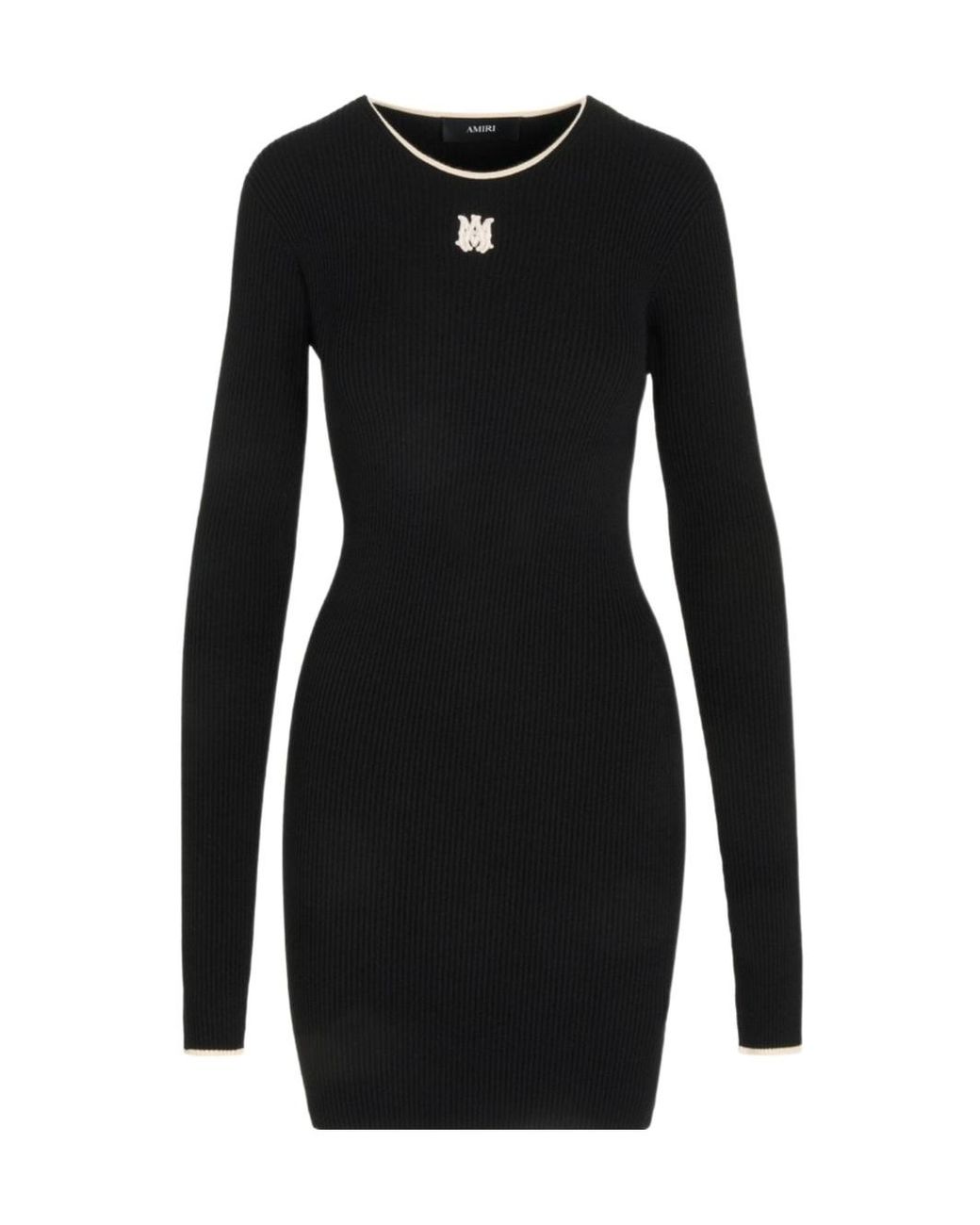 Amiri Black Fitted Mini Dress