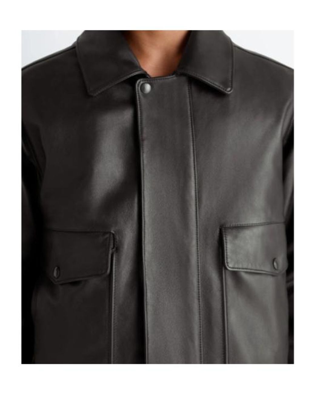 Lemaire Black Leather Blouson for men