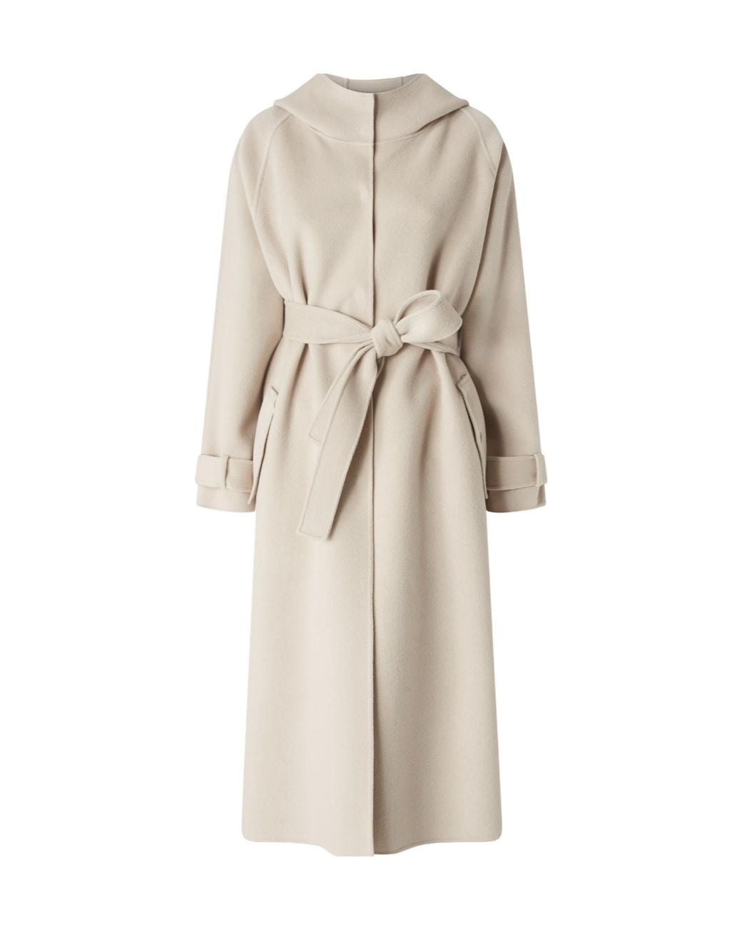 Pinko Natural Belted Hooded Coat