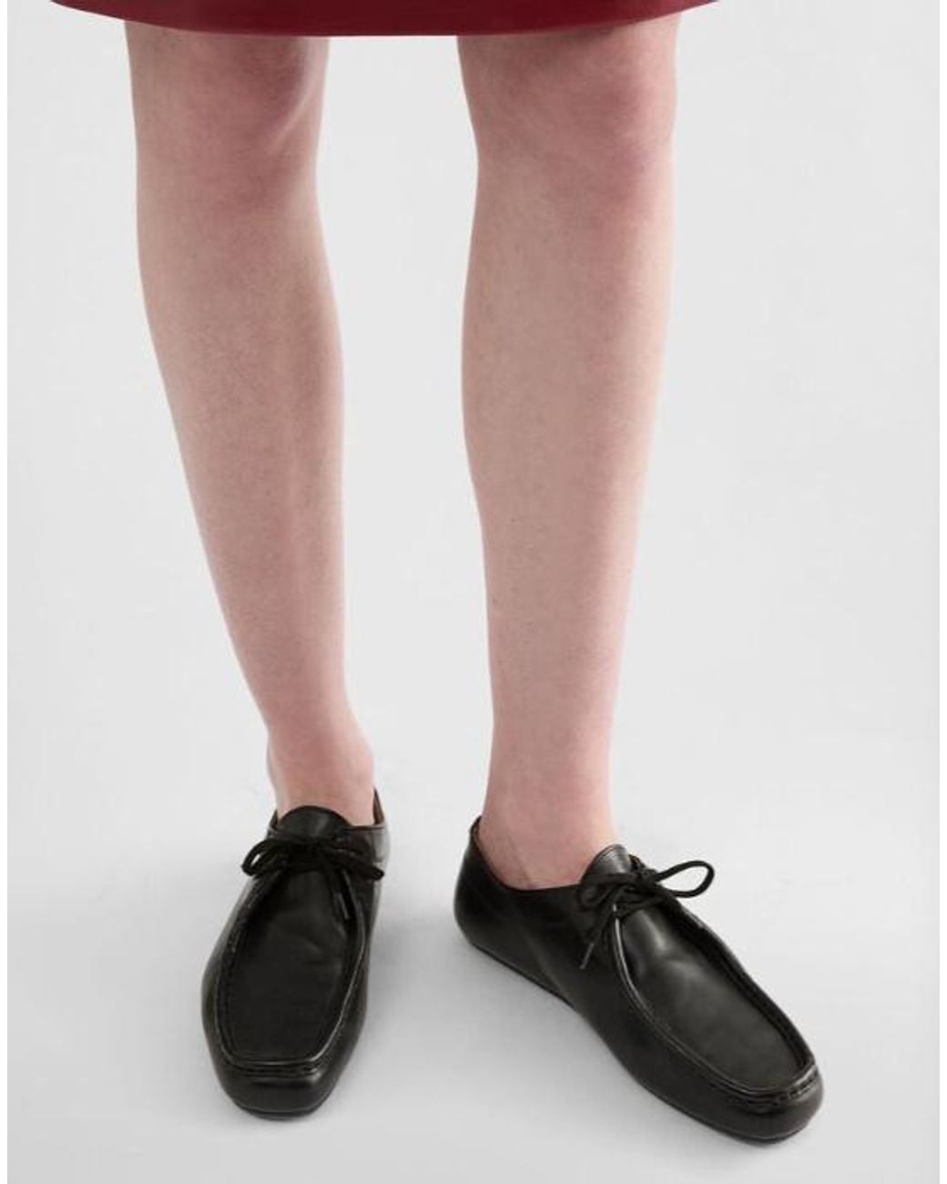 Jil Sander Black Moccasin Lace-Up Shoes