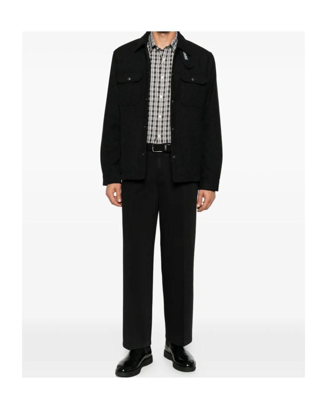 Woolrich Black Button-Up Jacket for men