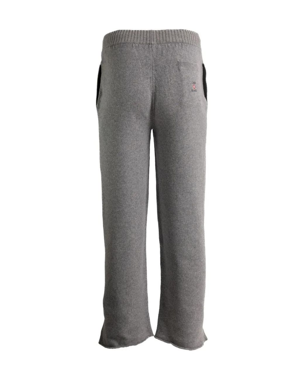 Casablanca Gray Ribbed Knit Pants for men