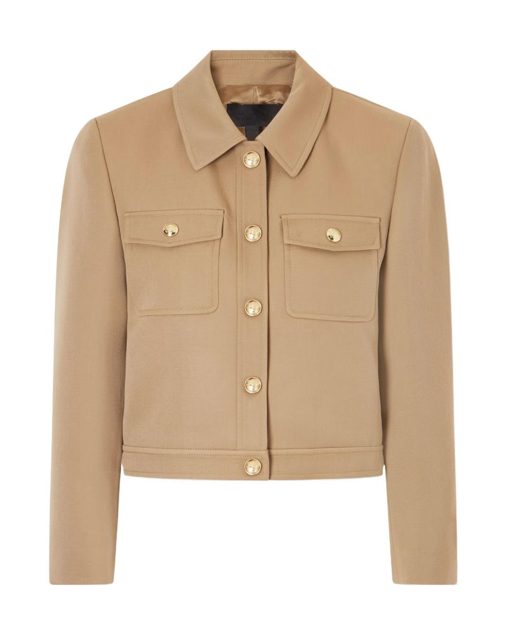 Nili Lotan Natural Edna Wool Gabardine Jacket