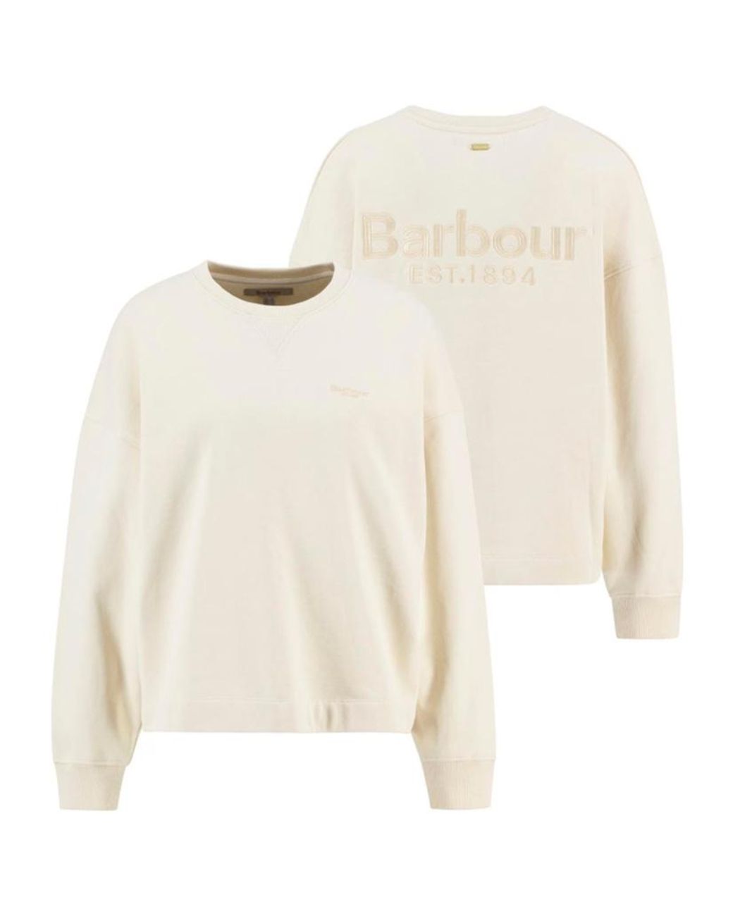 Barbour Natural Long-Sleeved Crew Neck Sweatshirt