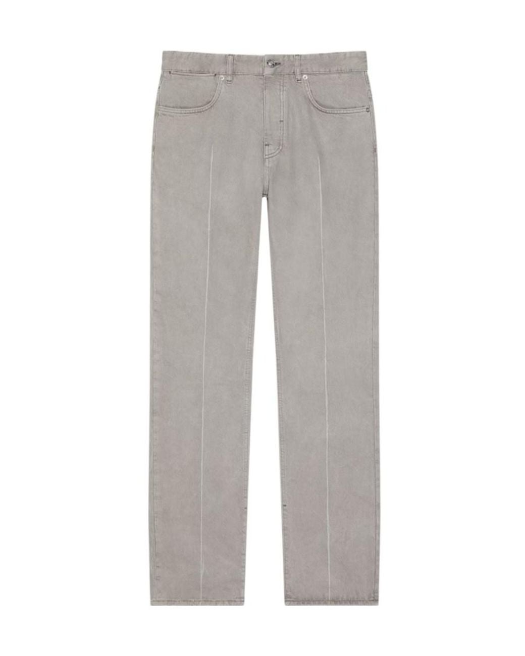 Givenchy Gray Folded Effect Straight-Leg Jeans for men