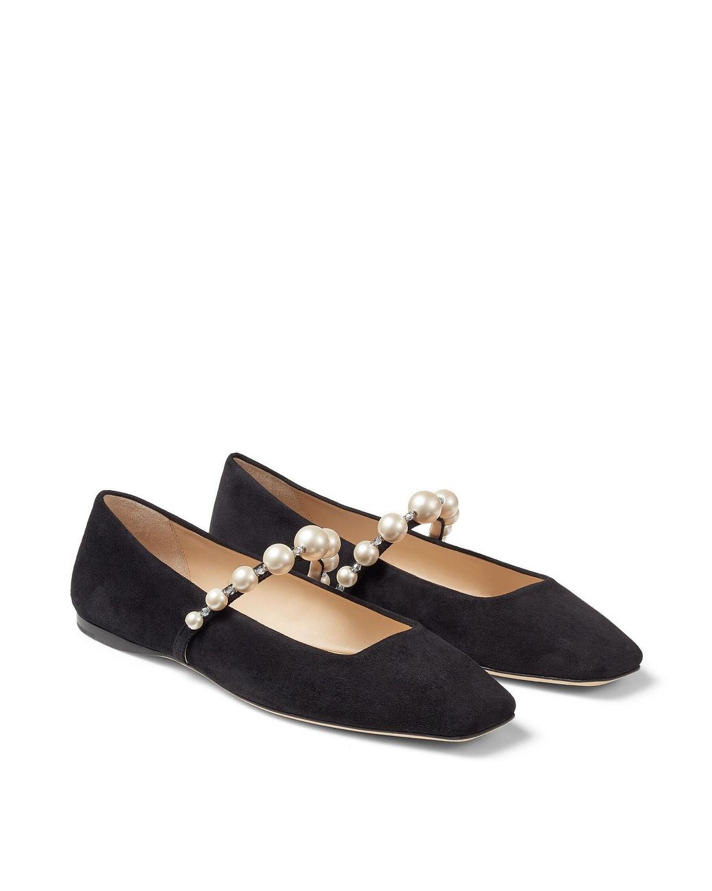 Jimmy Choo Black Slip-On Flat Shoes