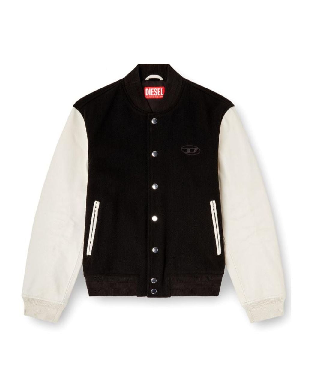 DIESEL Black Arry College Bomber Jacket for men