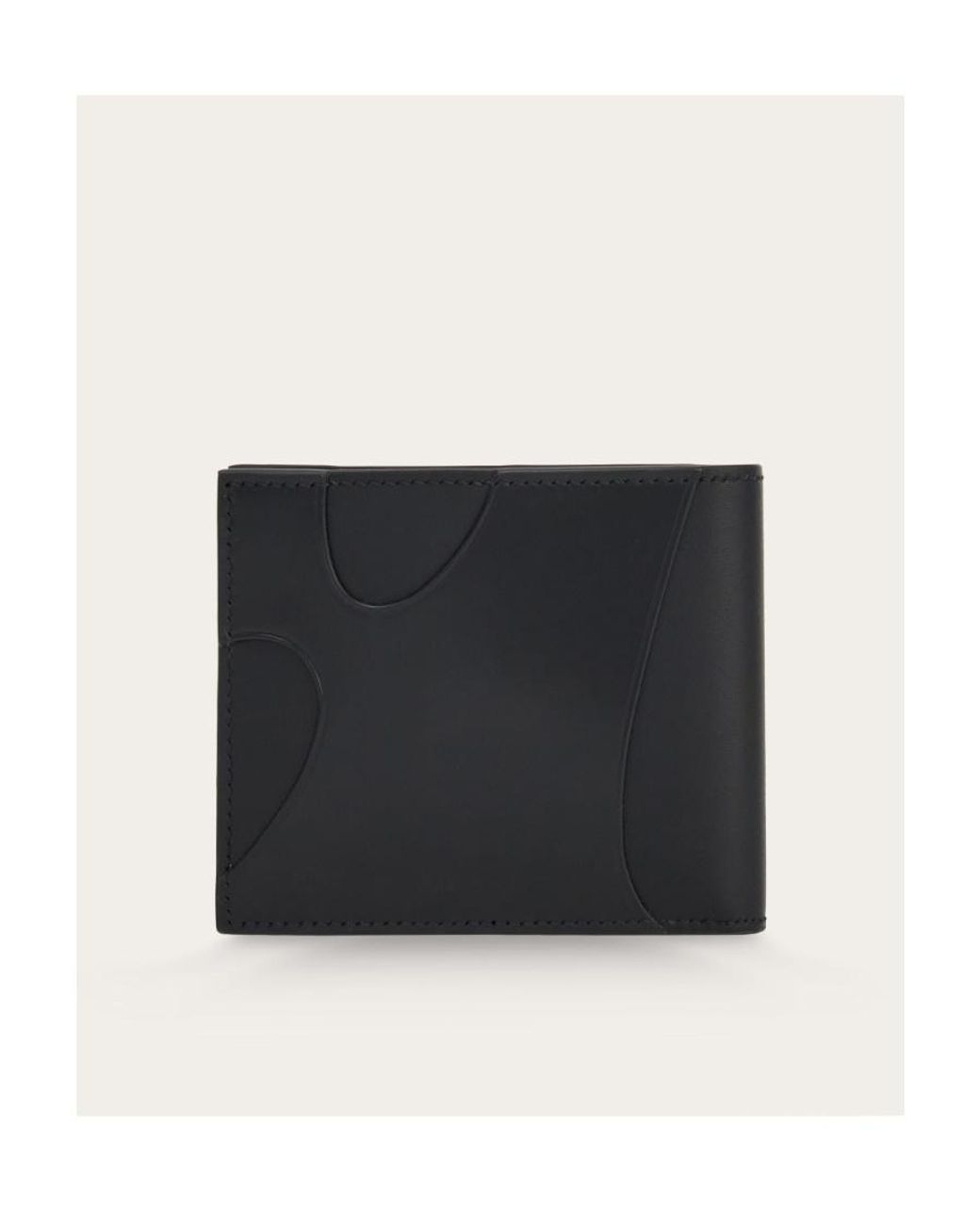 Ferragamo Black Hollowed-Out Wallet for men