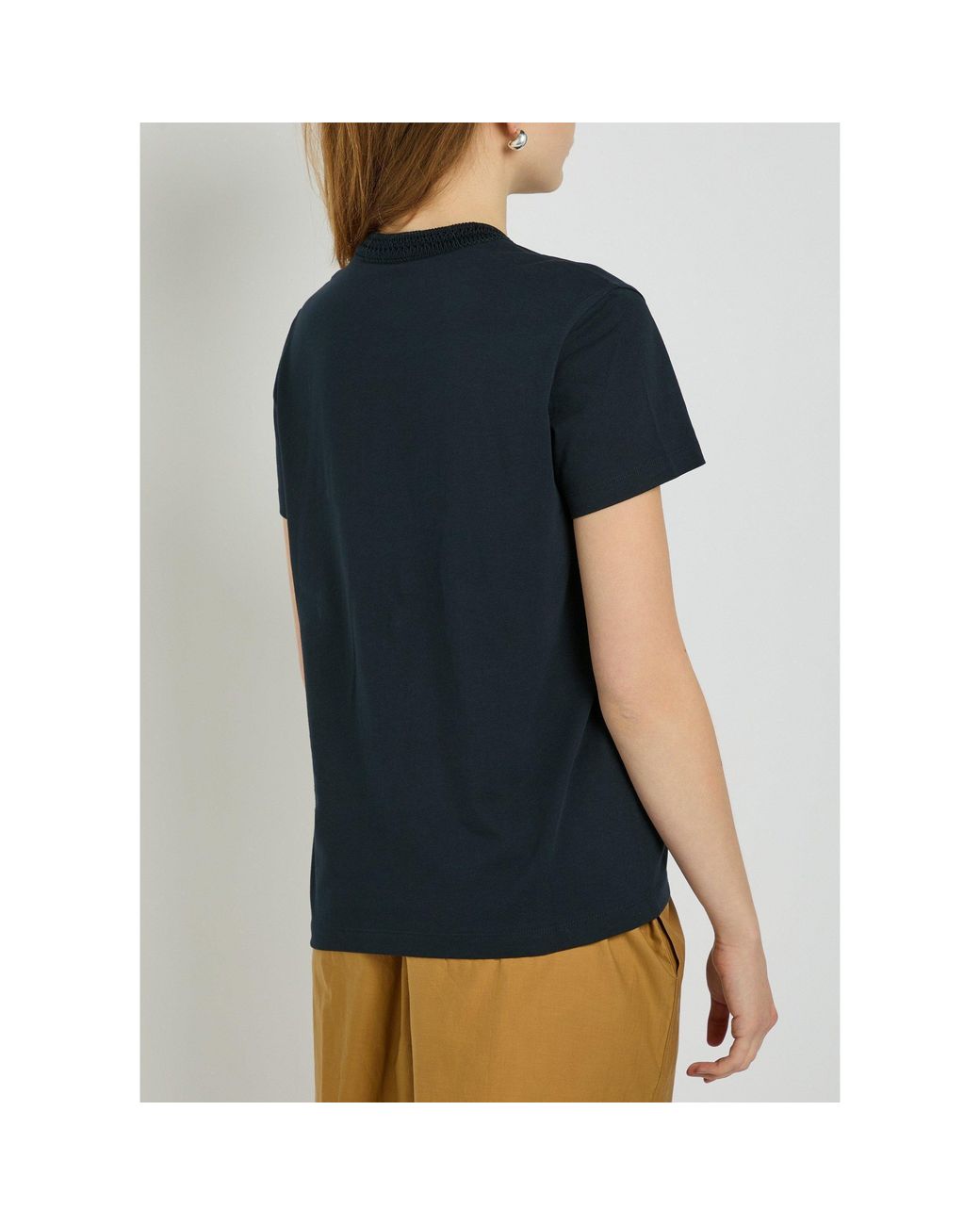 Moncler Black Cotton Short-Sleeve T-Shirt