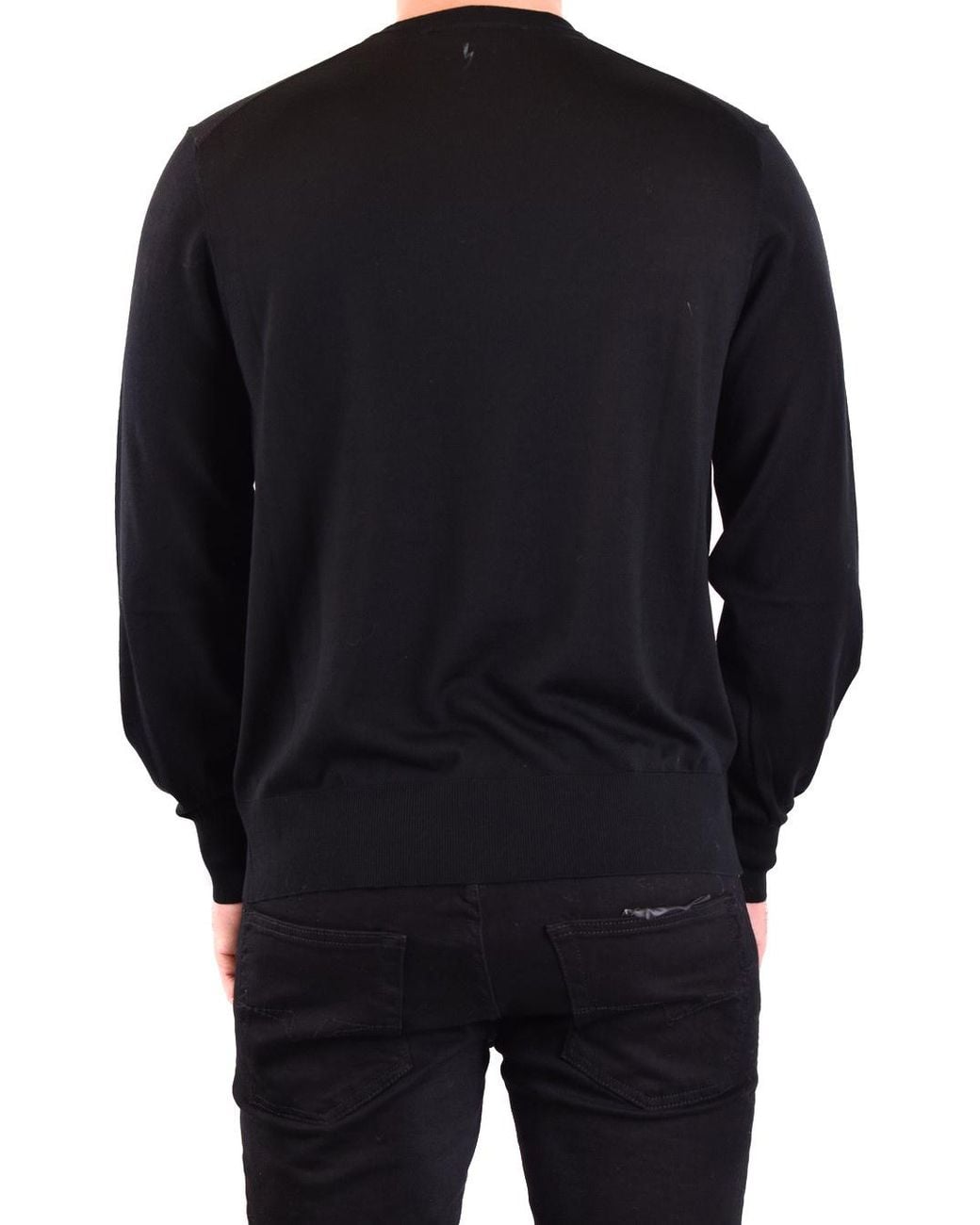 Neil Barrett Blue Logo-Embroidered Crew-Neck Wool Jumper for men