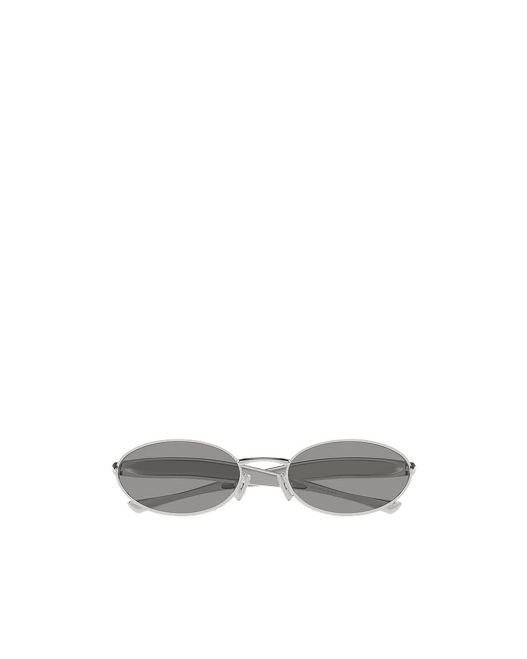 Bottega Veneta White Eyewear Oval Frame Sunglasses for men