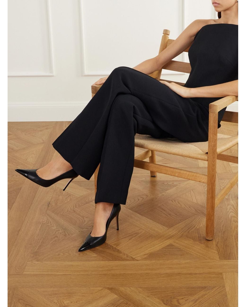 Gianvito Rossi Multicolor Patent-Trimmed Leather Pumps