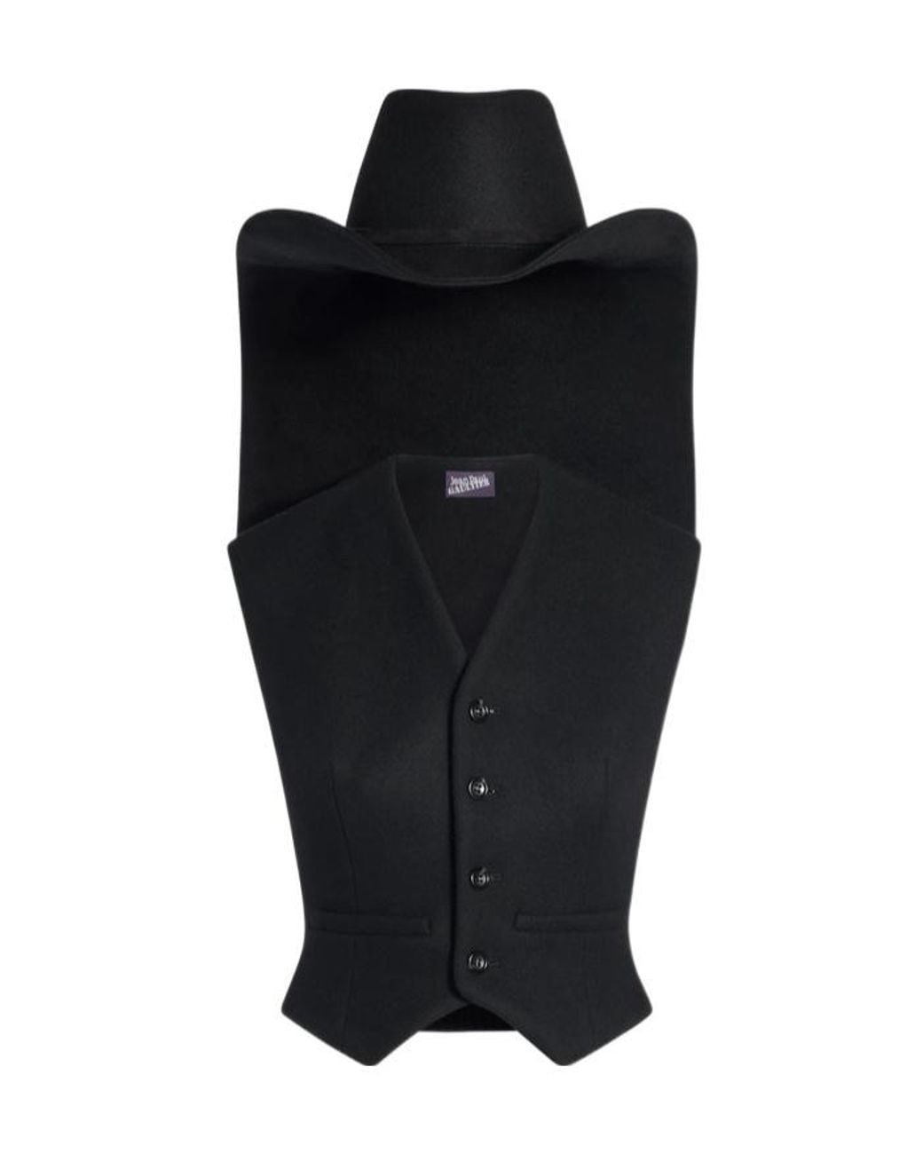 Jean Paul Gaultier Black Hooded Vest
