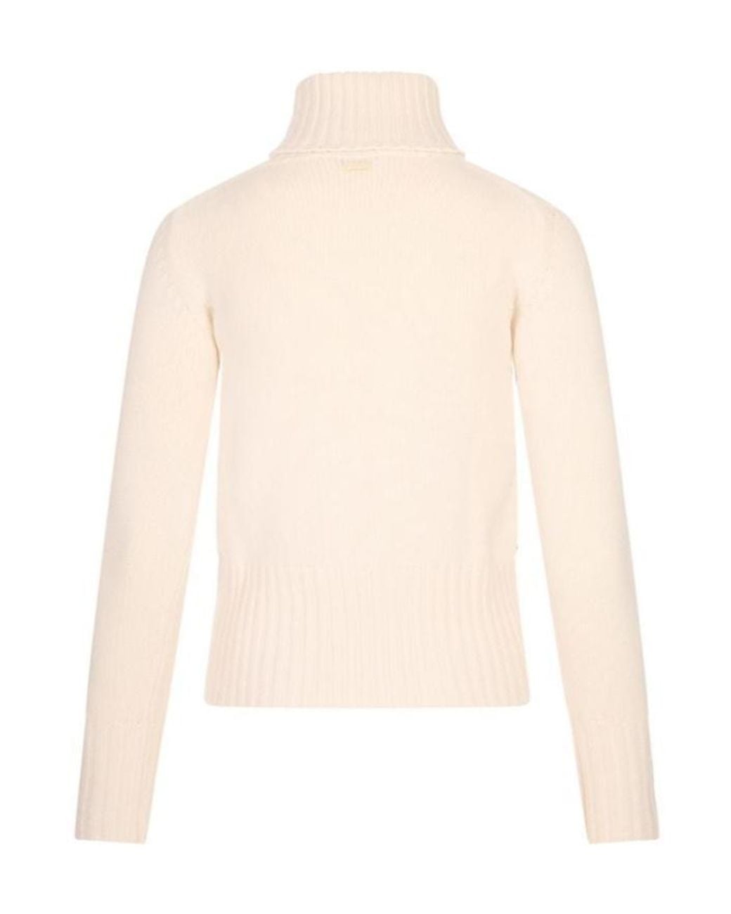 Fedeli White Long-Sleeved Turtleneck Jumper