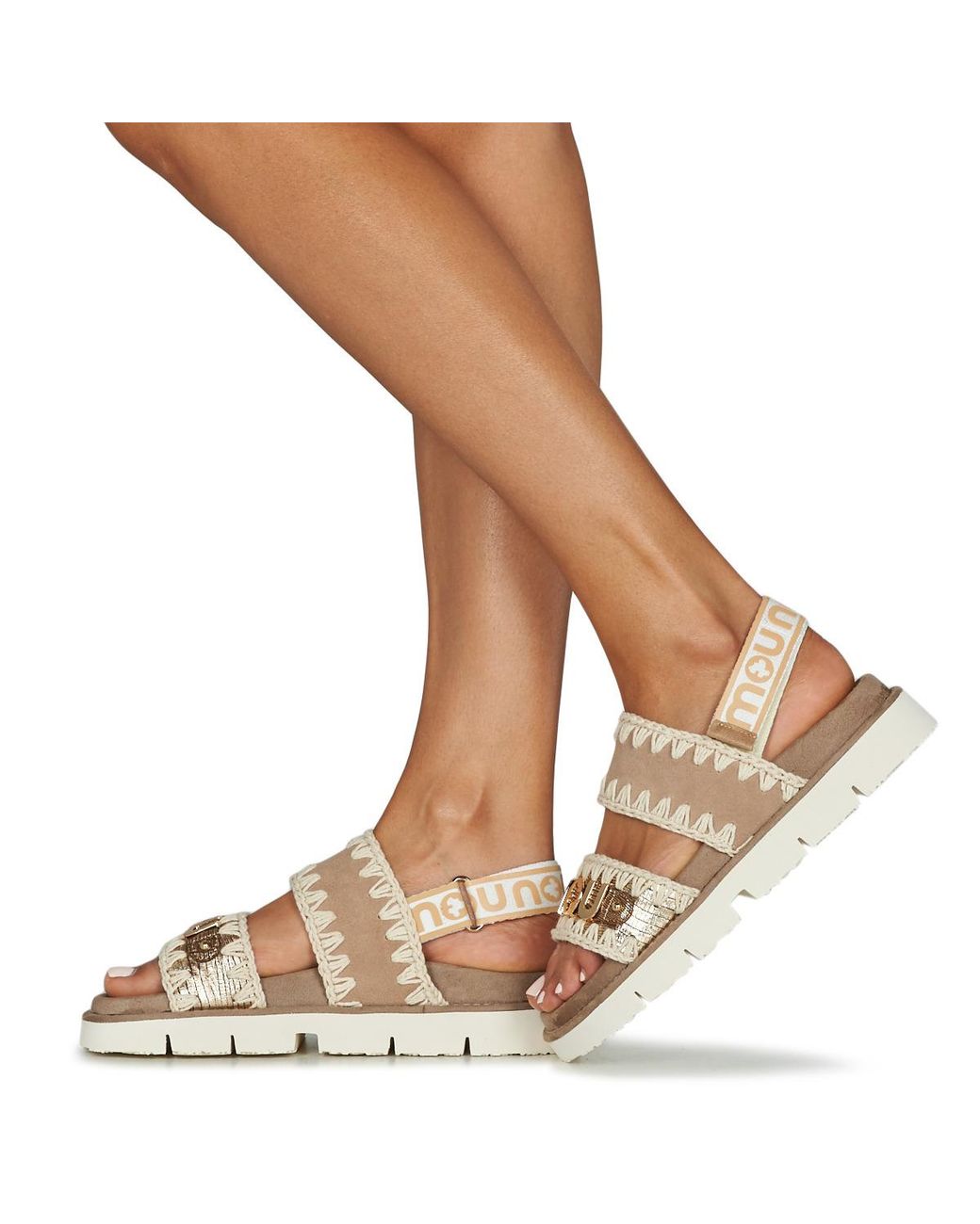 Mou Natural Bio Slingback Sandals