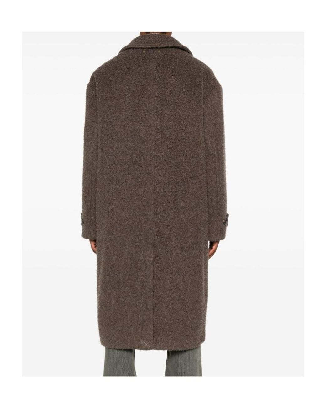 Golden Goose Deluxe Brand Brown Long Sleeved Brooch Detailed Coat for men