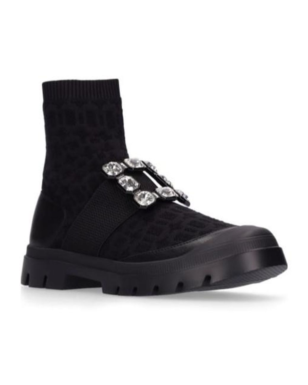 Roger Vivier Black Ankle Boots With Metal Applications