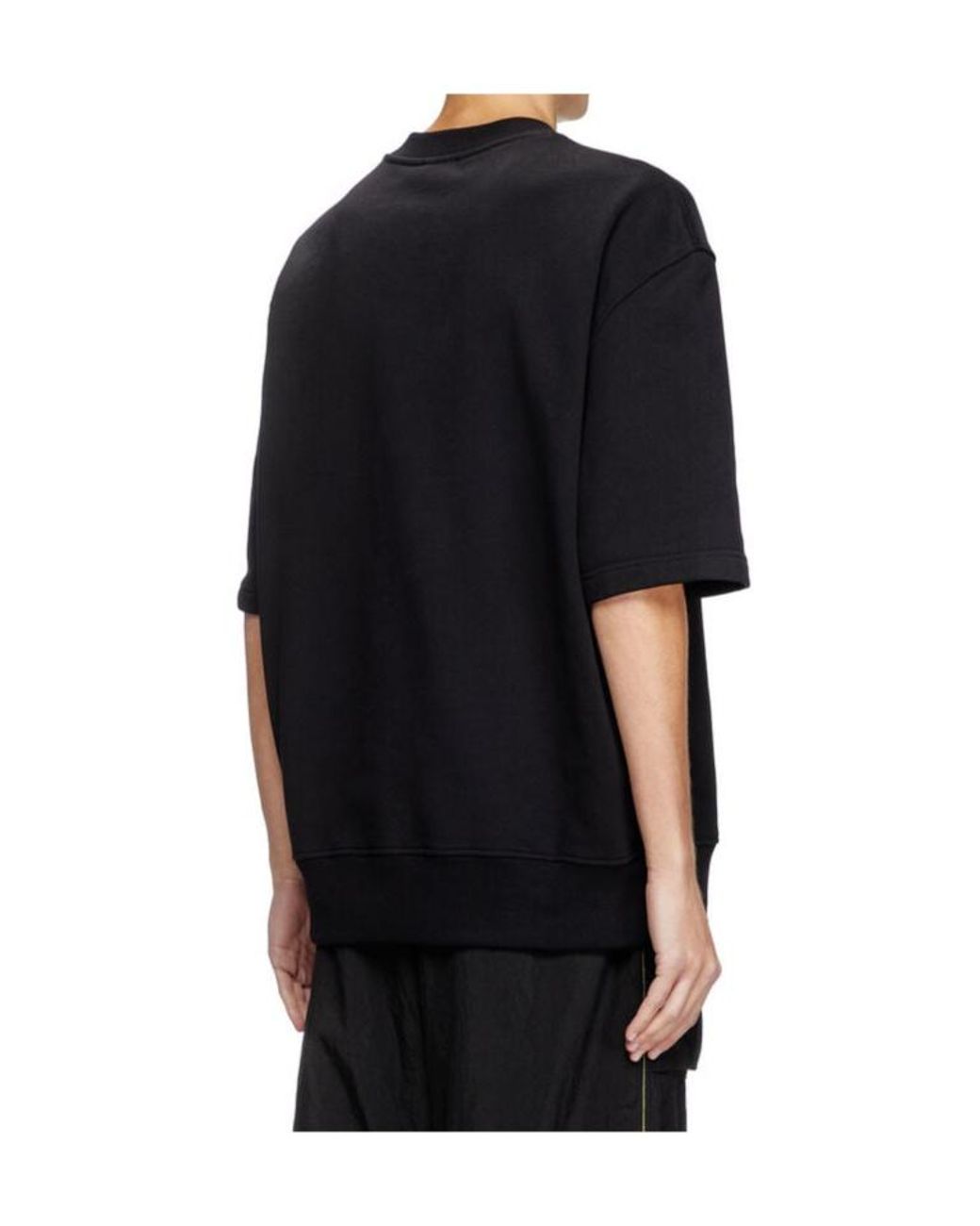 DIESEL Black Oval-D Half-Sleeved T-Shirt for men