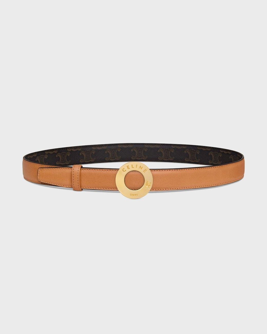 Céline White Disc-Clasp And Reversible Belt