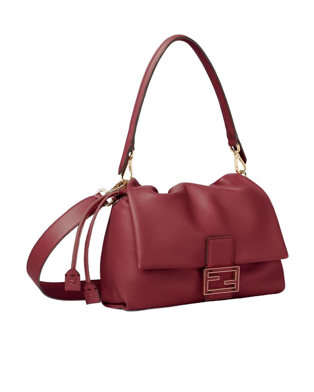 Fendi Red Mamma Baguette Medium Shoulder Bag