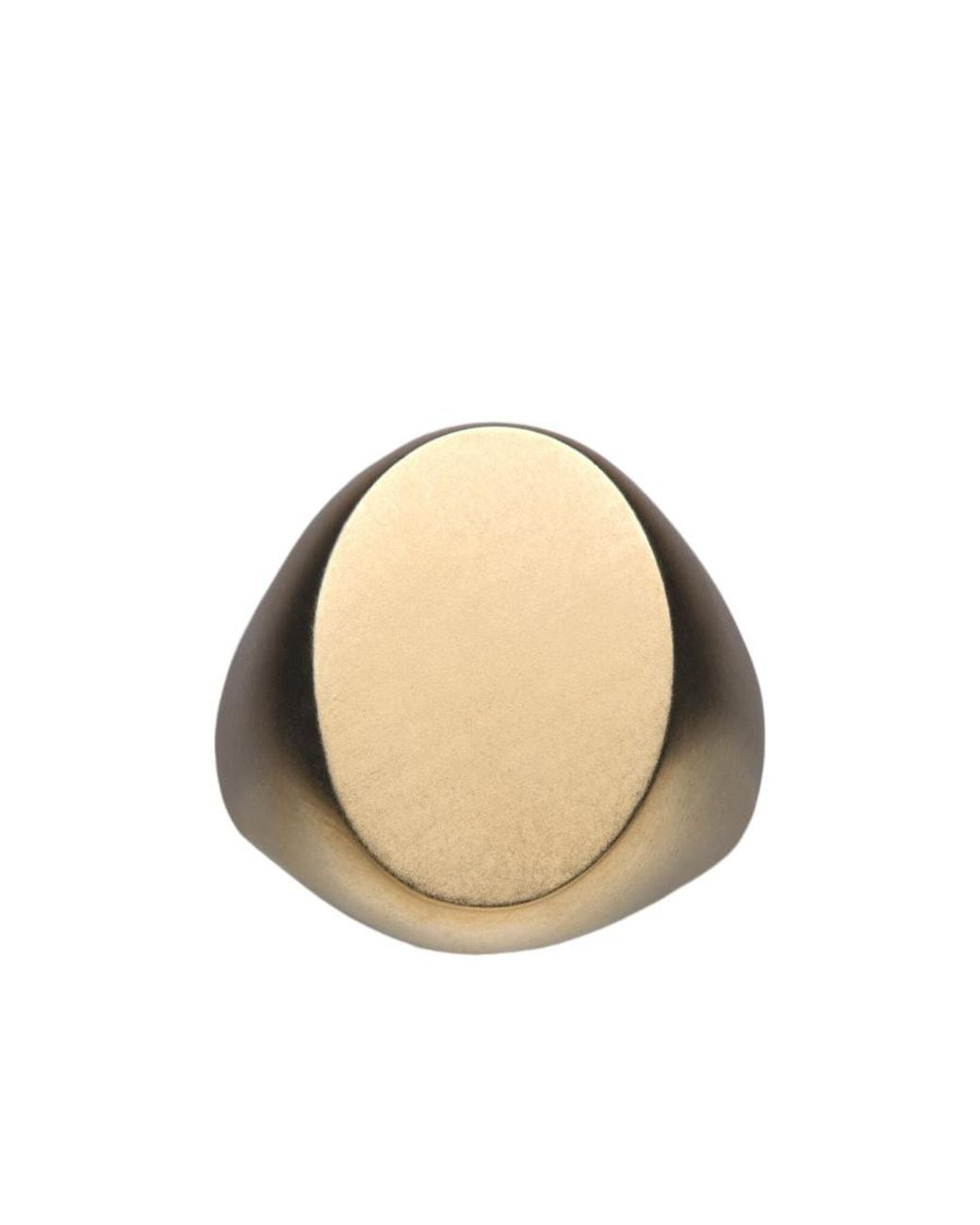 Maison Margiela Natural Logo-Engraved Brushed Finish Signet Ring
