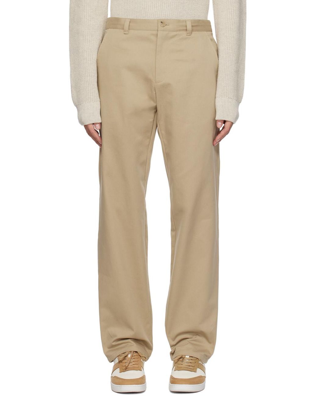 A.P.C. Natural Classic Straight-Leg Pants for men
