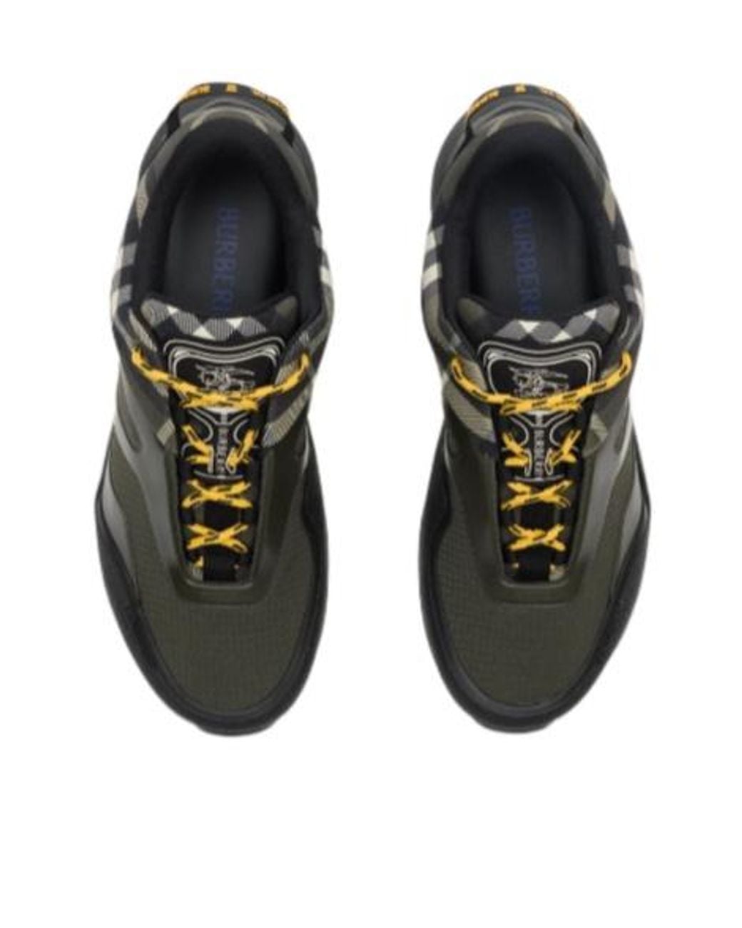 Burberry Multicolor Check And Mesh Discover Sneakers for men
