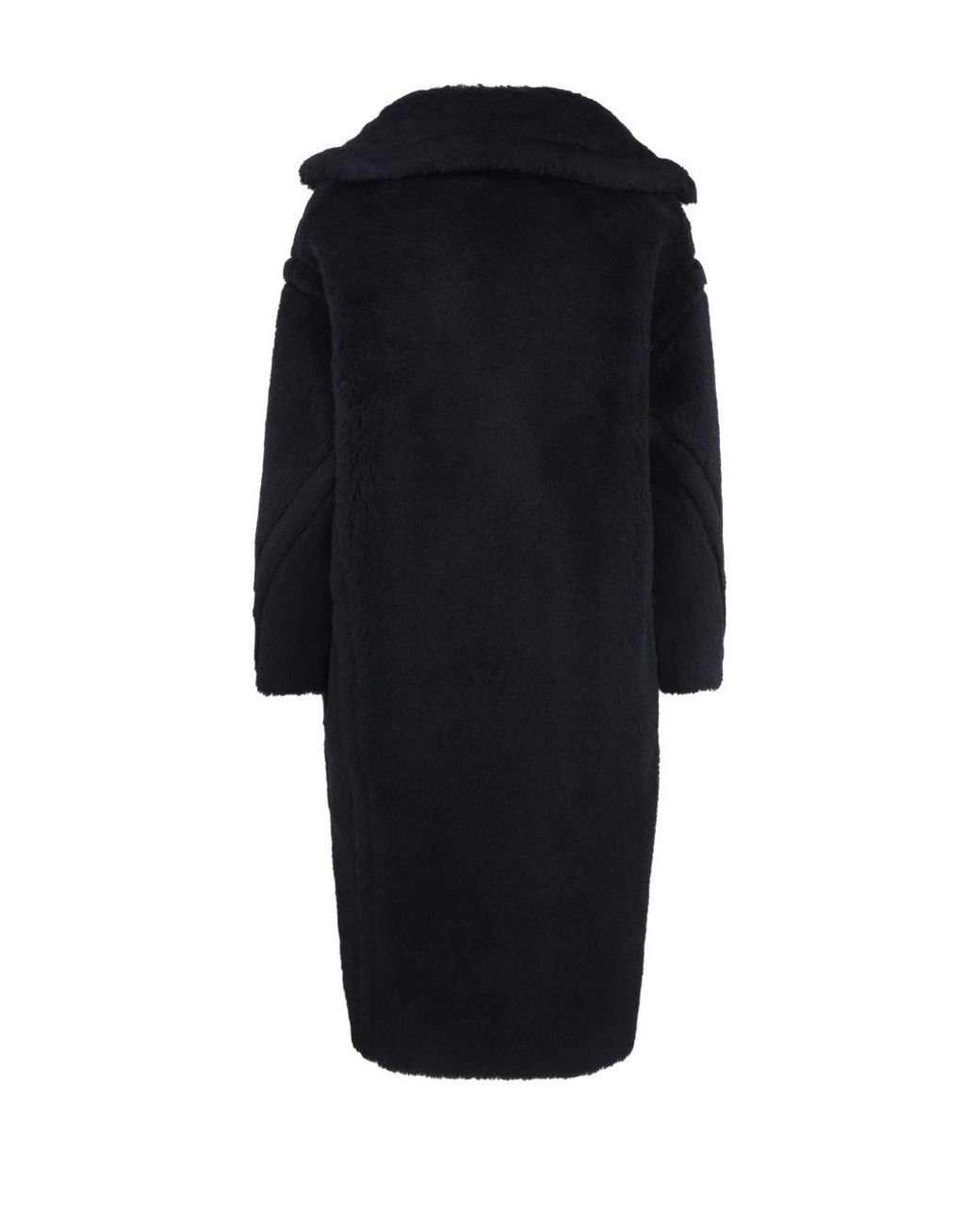 Max Mara Black Tedgirl Button-Up Long Coat