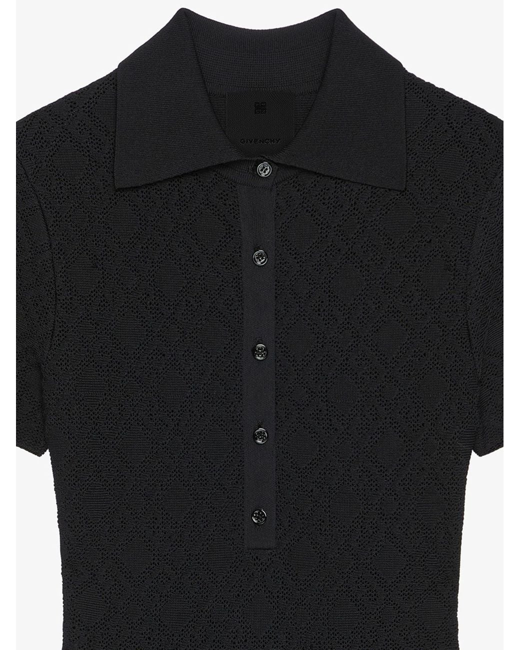 Givenchy Black Jacquard Mini Shirt Dress