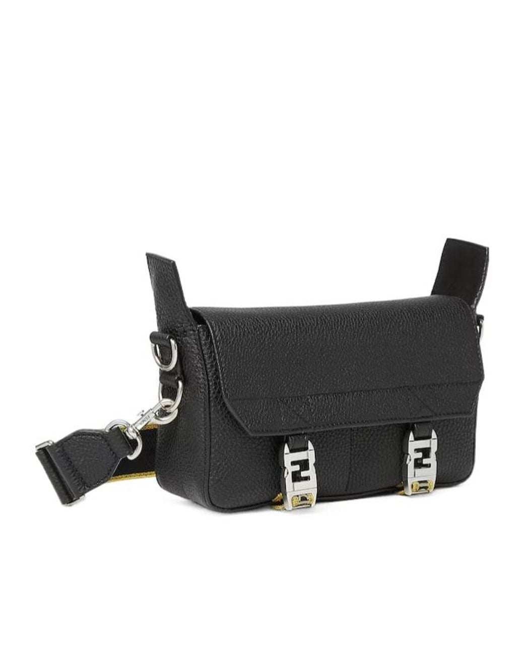 Fendi Black Flow Romano Messenger Bag for men