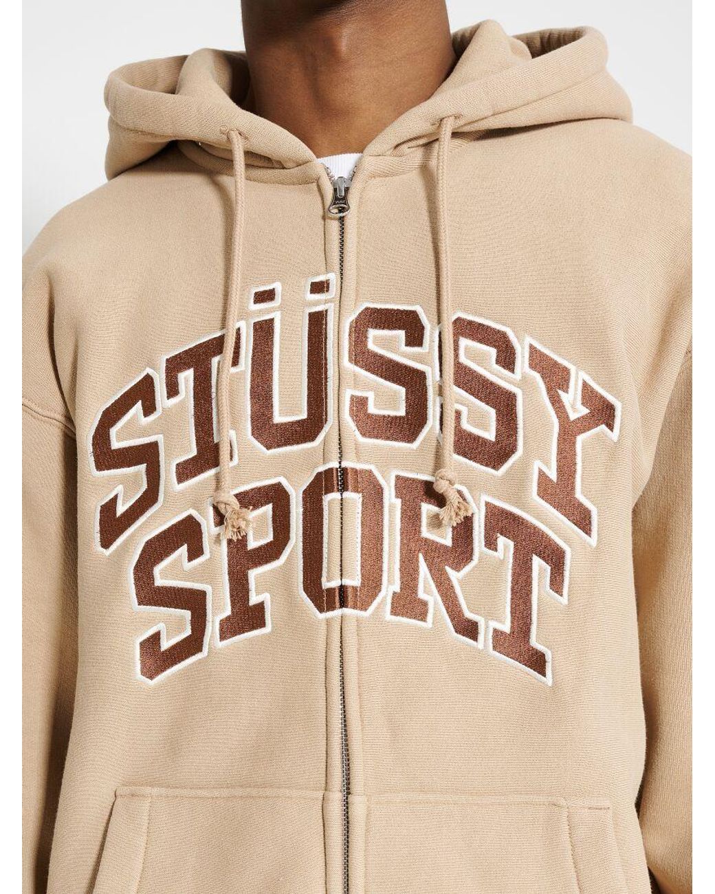 Stussy Blue Long-Sleeved Hooded Sweater for men