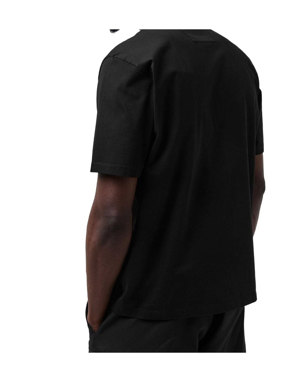 C P Company Black Crewneck Shortsleeve Tshirt for men