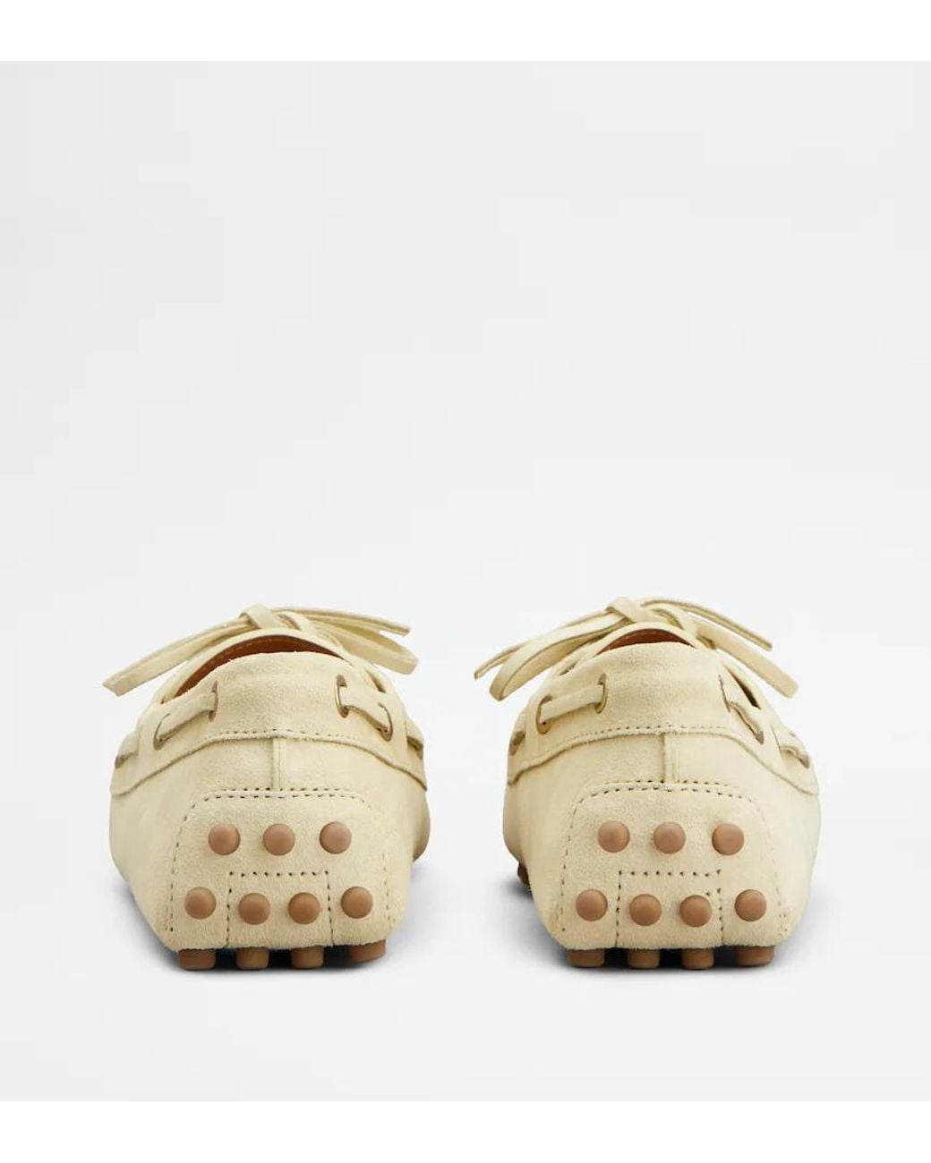 Tod's White Round-Toe Loafers