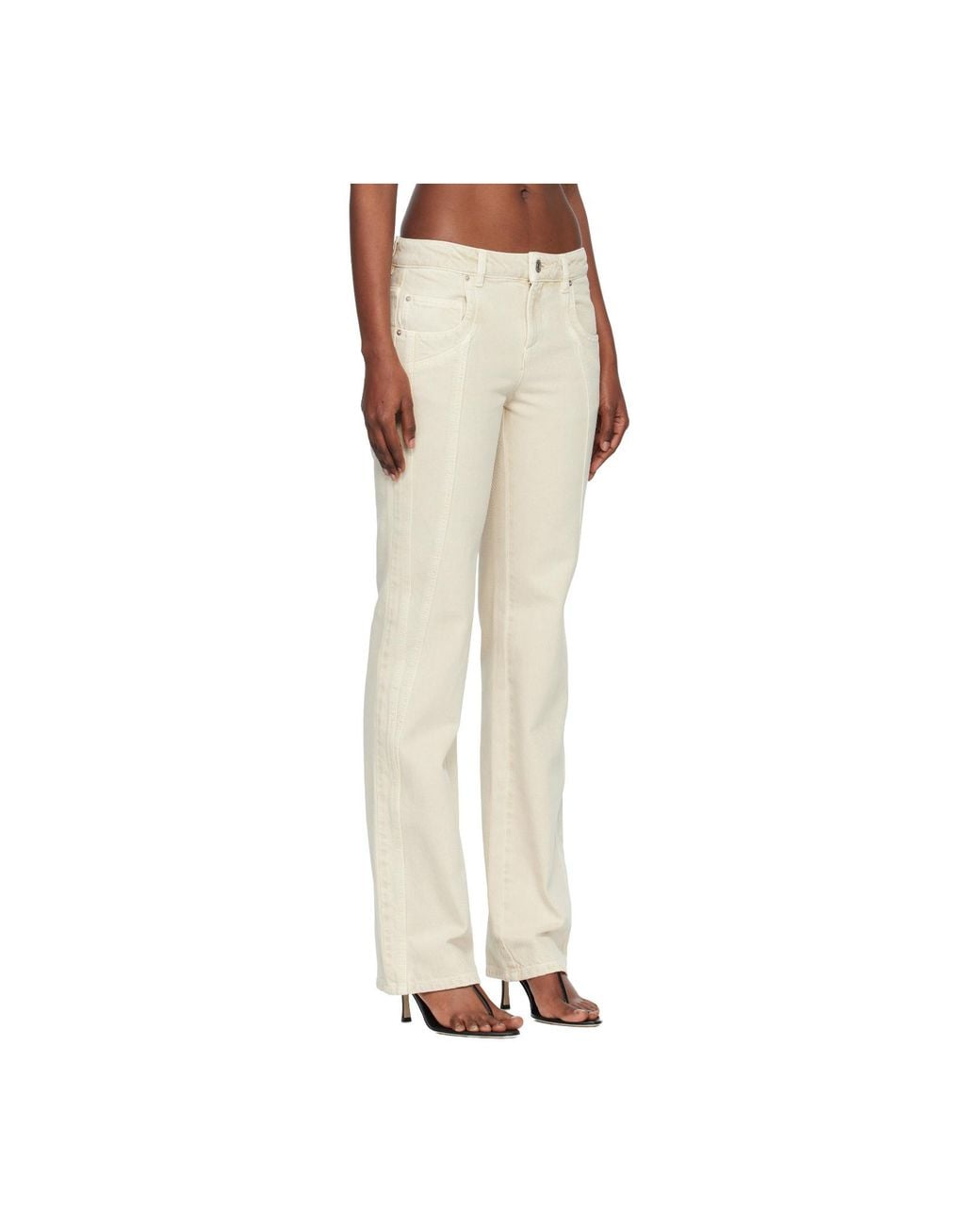 Isabel Marant White Isabel Marant Étoile Jaylis Straight Leg Jeans