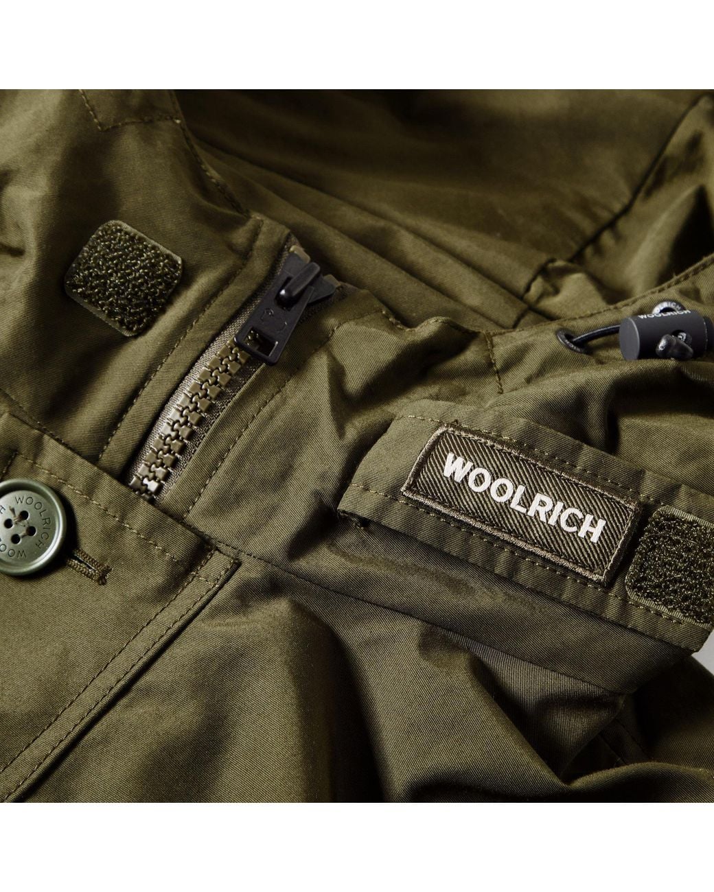 Woolrich Green Long-Sleeve Hooded Parka for men