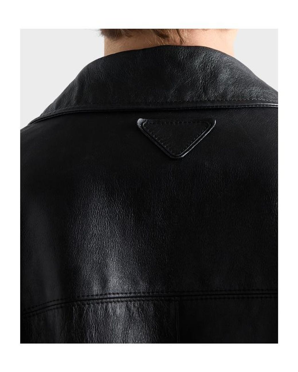Prada Black Nappa Leather Blouson Jacket for men