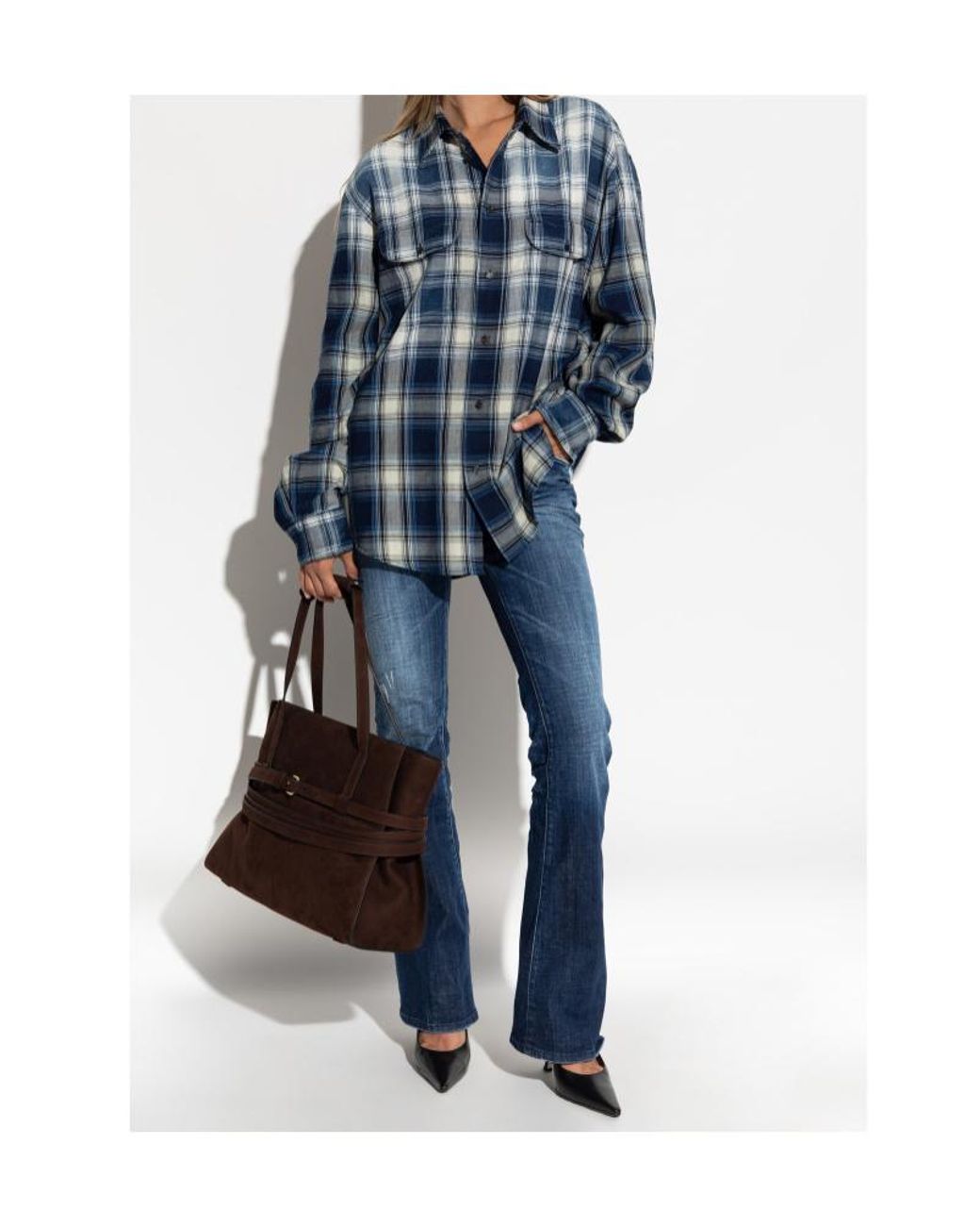 DSquared² Blue Mid-Waisted Distressed Jeans