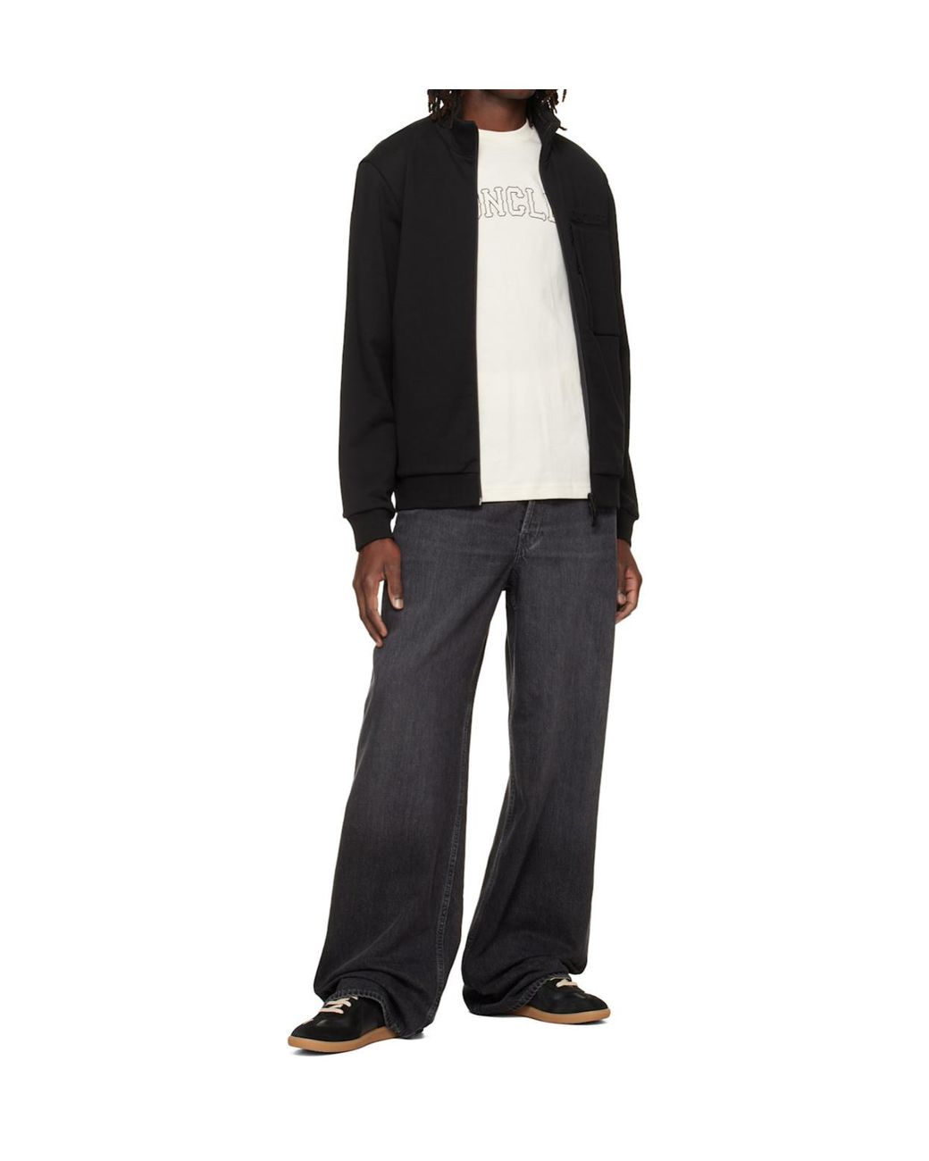 Moncler Black ロゴ ジャケット for men