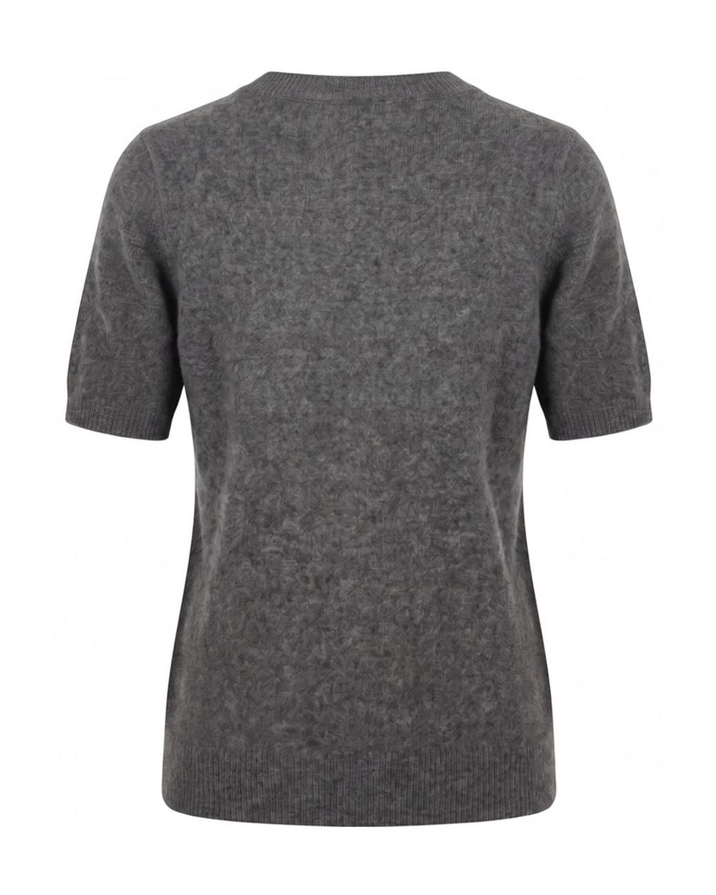 P.A.R.O.S.H. Gray Short-Sleeve Knit Sweater