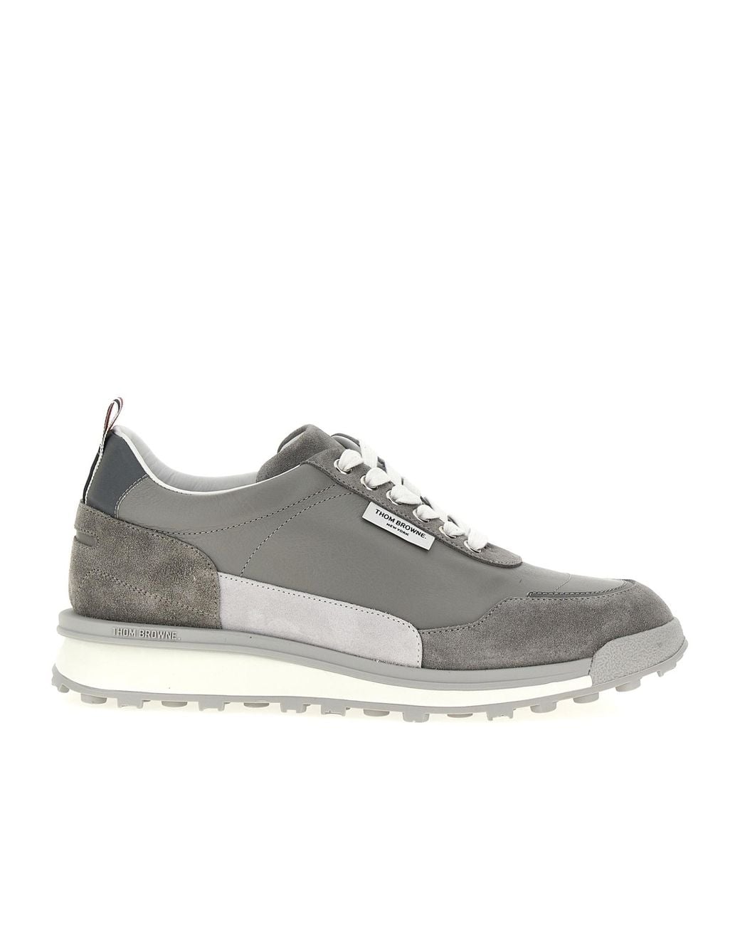 Thom Browne Gray Alumni Lace-Up Sneakers for men