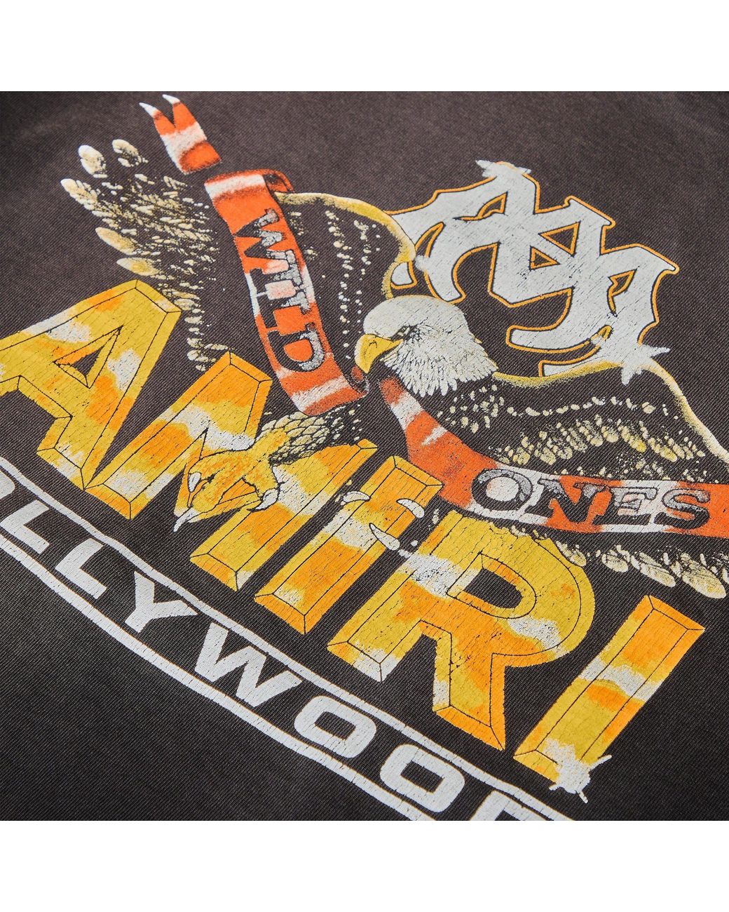 Amiri Black Dark-Toned Vintage-Wash T-Shirt for men