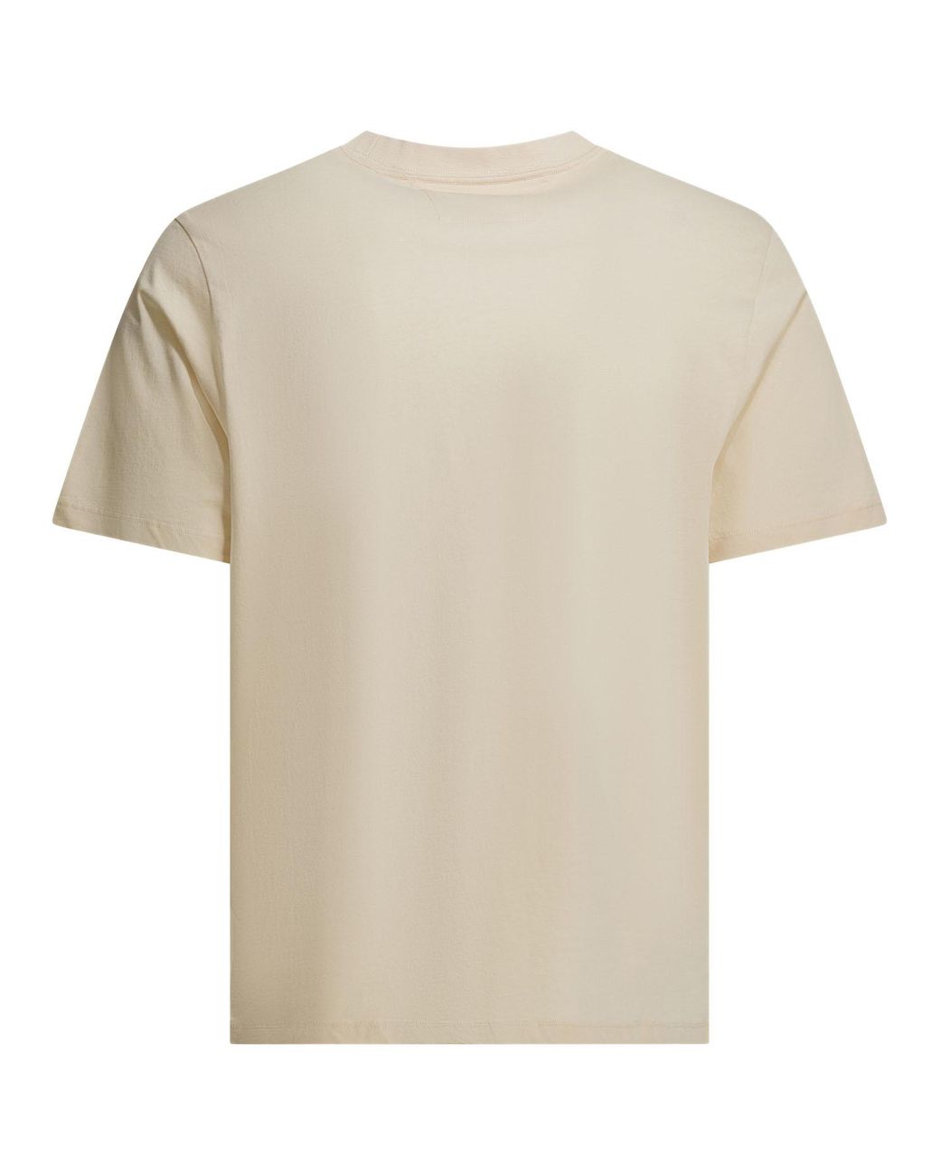 C P Company White Logo Printed Crewneck T-Shirt for men