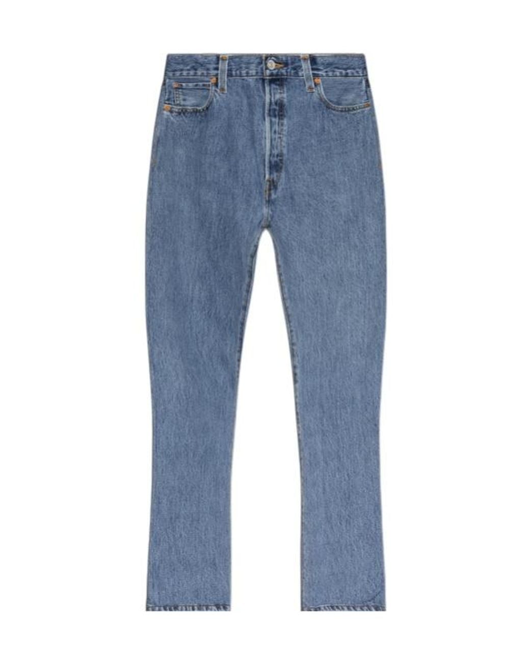 Re/done Blue High-Rise Tapered Jeans