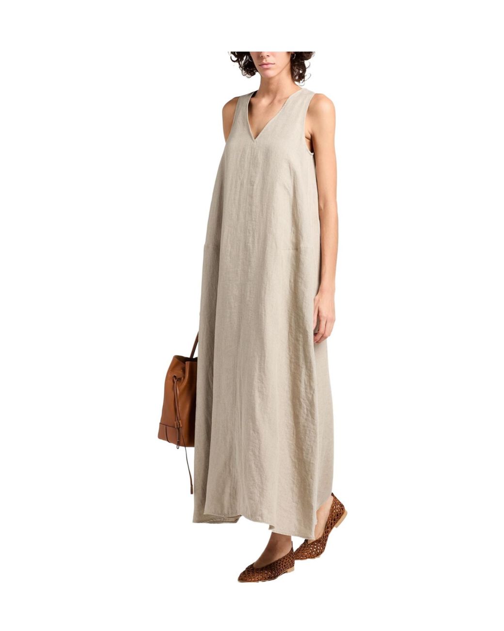 Max Mara Natural Maxi Dress Linen
