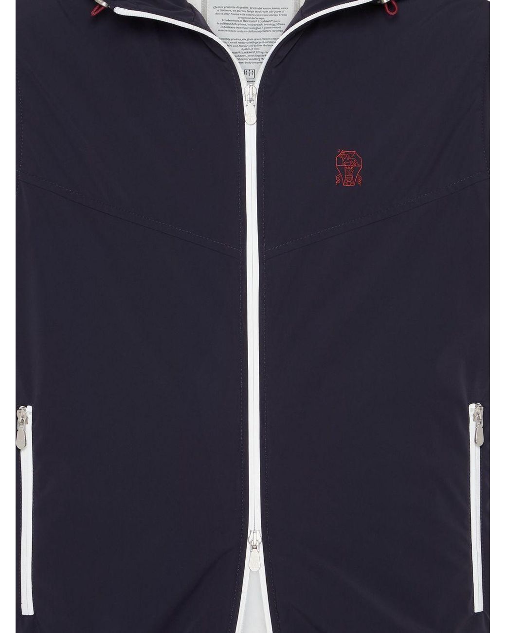 Brunello Cucinelli Blue Water-Resistant Vest for men